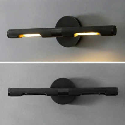 Retro modern wabi-sabi copper wall sconce for organic bedroom mood lighting