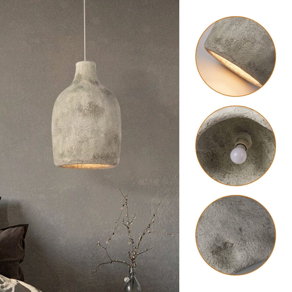 Rustic Wabi-Sabi pendant lamp perfect for earthy minimalist interior styling