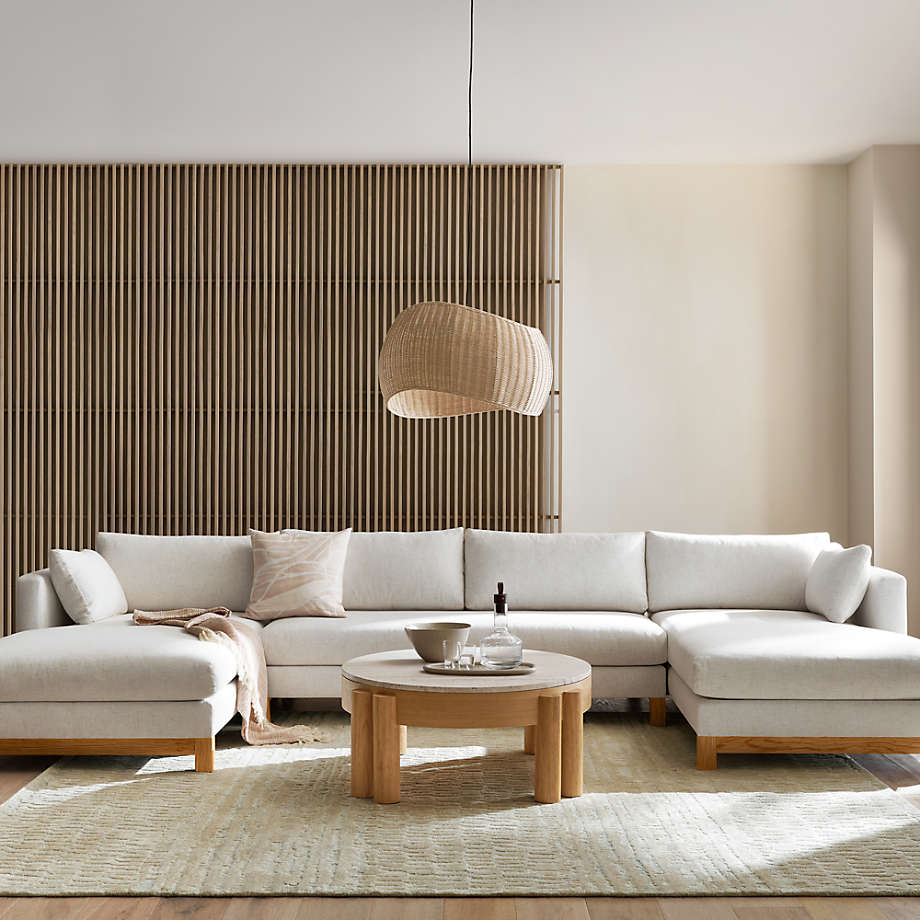 Rustic woven pendant light adding natural charm to cozy living area decor