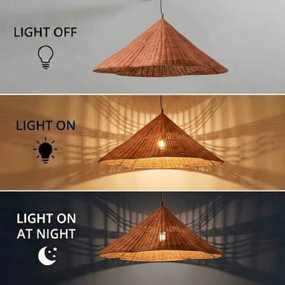 Modern Scandi-natural rattan globe pendant light, blending Nordic minimalism with warm organic fibers.