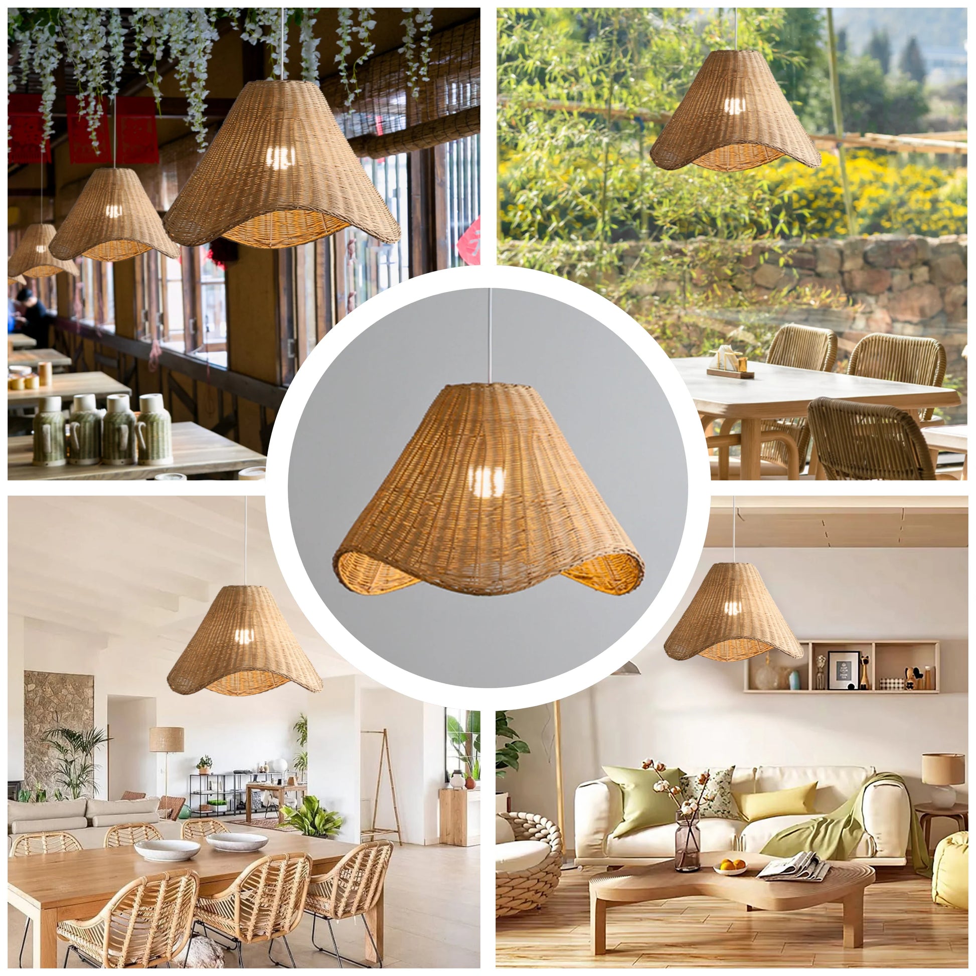 Scandi minimalist woven pendant fixture bringing warmth to modern interiors