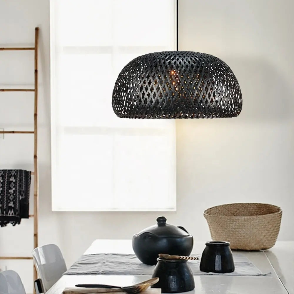 Scandinavian minimalist dark pendant light for contemporary dining rooms