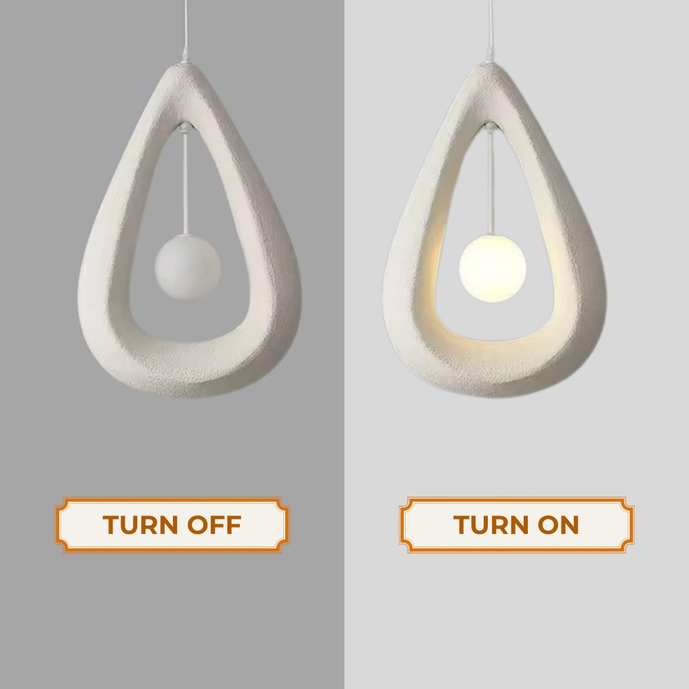 Nordic inspired hanging teardrop pendant light fixture for dining