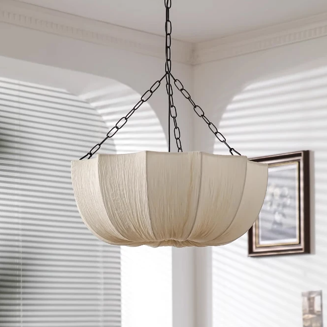 Sculptural lighting featuring Handmade Eco-friendly design, made with Handmade Cloth, perfect as Restaurant lighting, providing warm ambient mood light.
