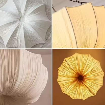 Sculptural lighting in Japandi style, featuring Wood Mix Cloth, ideal for Studio lighting