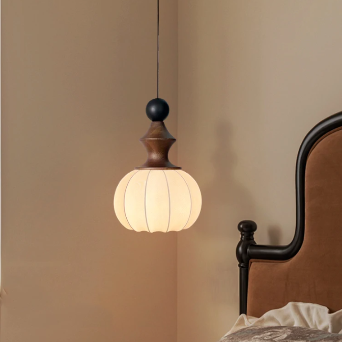 Sculptural lighting in Modern style, featuring Wood Mix Cloth material, ideal for Art room decor, providing ambient and task lighting.