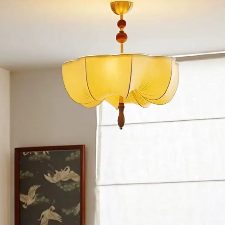 Sculptural lighting in Wabi-sabi style, featuring Wood Mix Cloth, ideal for Studio lighting