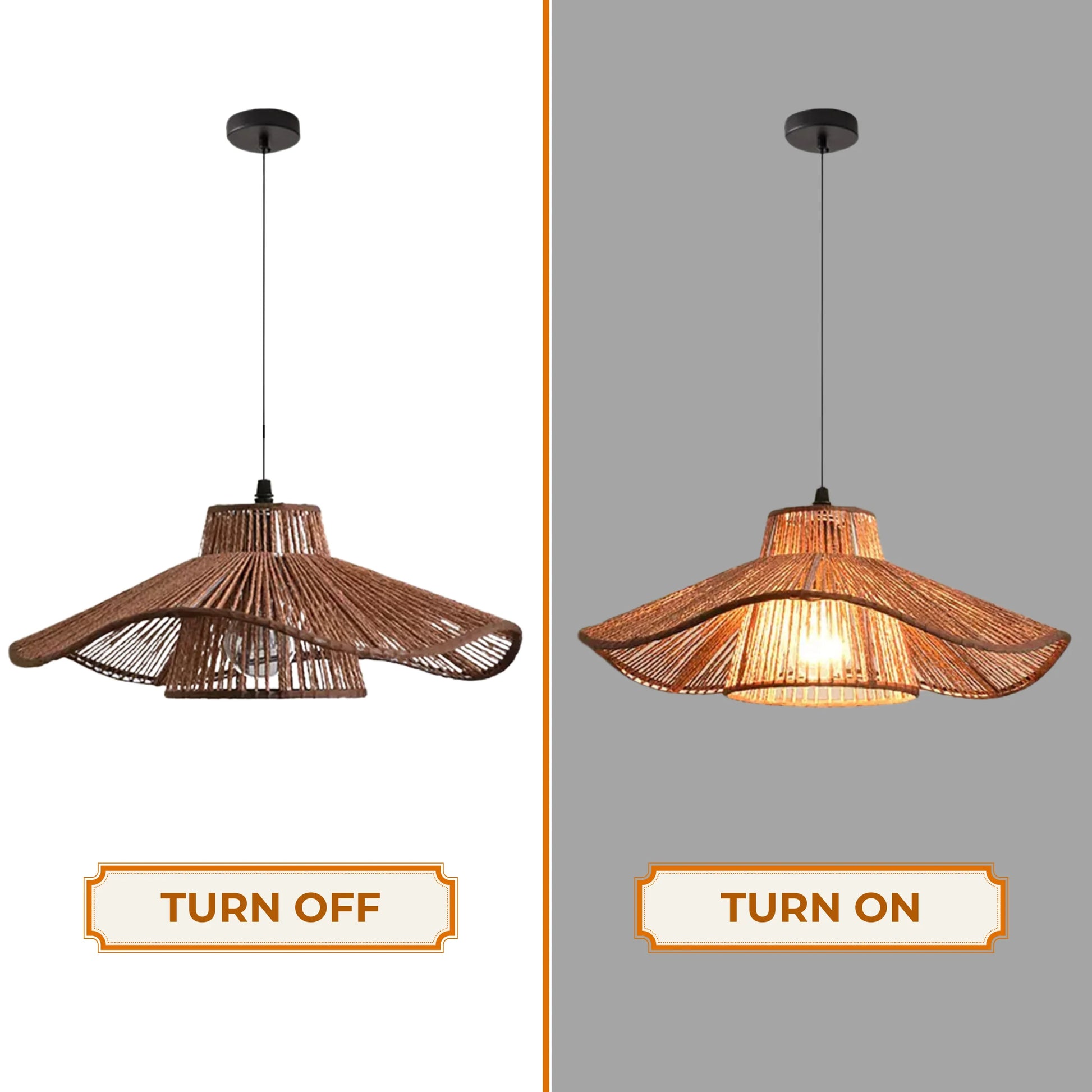 Sustainable hand-knotted hemp pendant perfect for natural and eco-friendly home accents.