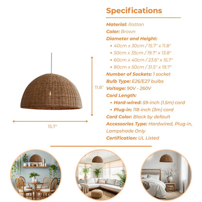 Textured natural rattan and rope chandelier featuring premium artisanal weaving