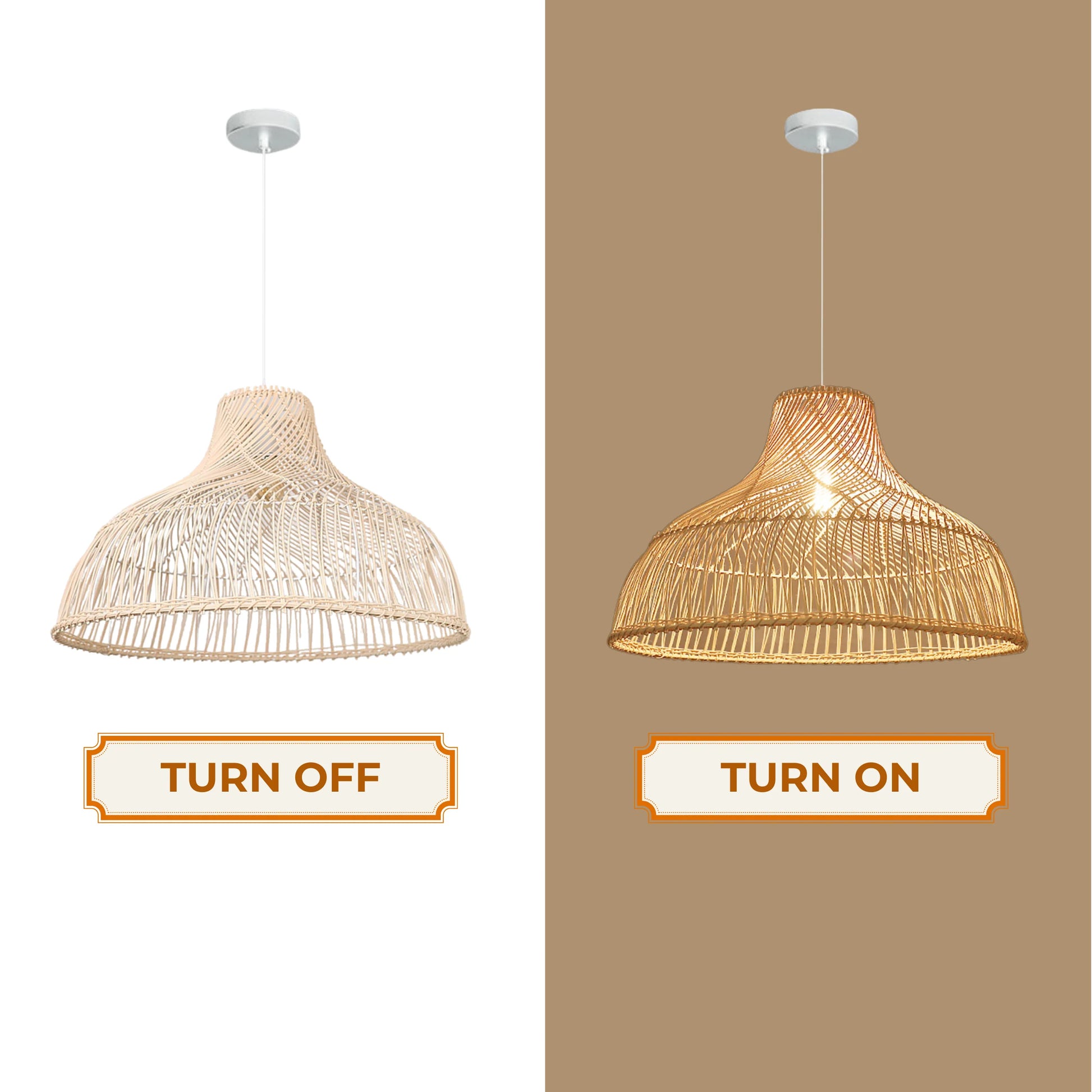 Tropical vibe rattan pendant light perfect for an exotic and luxurious resort-style home.