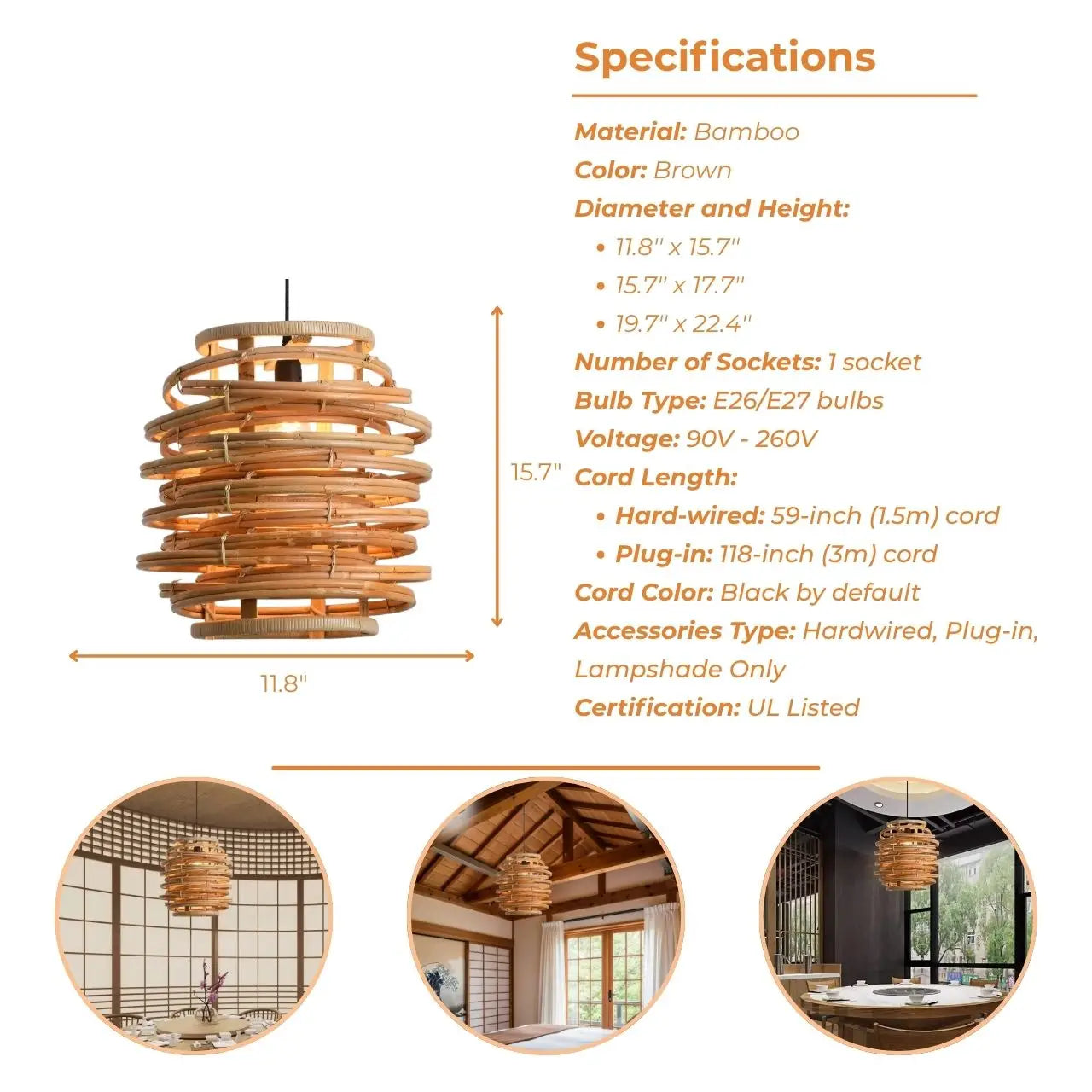 Unique rattan coil light creating a chic and inviting ceiling decor for a coffee shop.