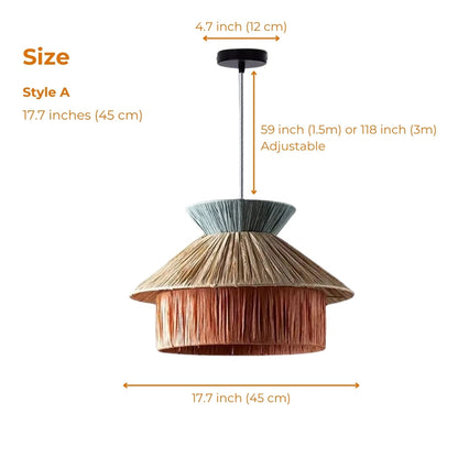 Textured Wabi-Sabi woven pendant light as a modern artisan chandelier