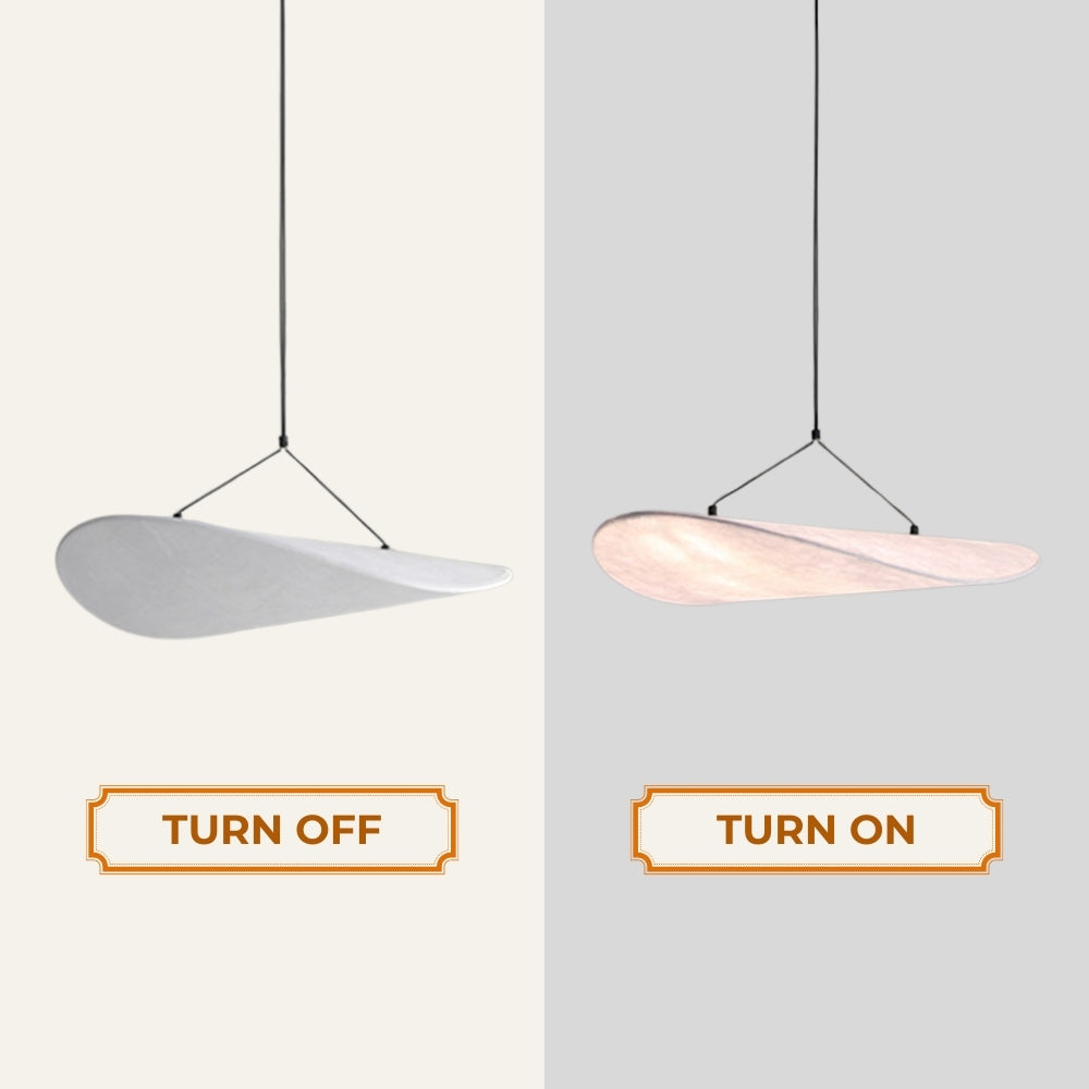 Warm minimalist fabric oblong light for a cozy home living space