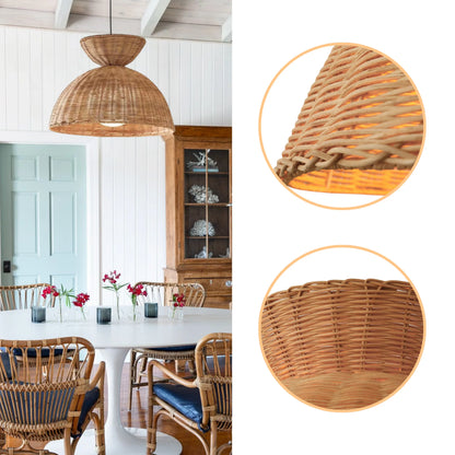 Zen aesthetic natural rattan ceiling lamp for peaceful home interiors