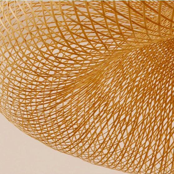 Earthy organic woven ceiling fixture creating a peaceful and cozy atmosphere, perfect for bedroom lighting
