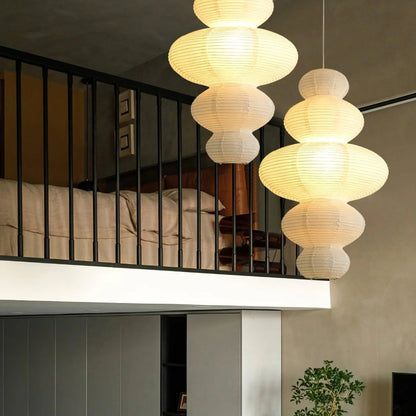 Artisan-made Juni paper lantern pendant for soft ambient home lighting