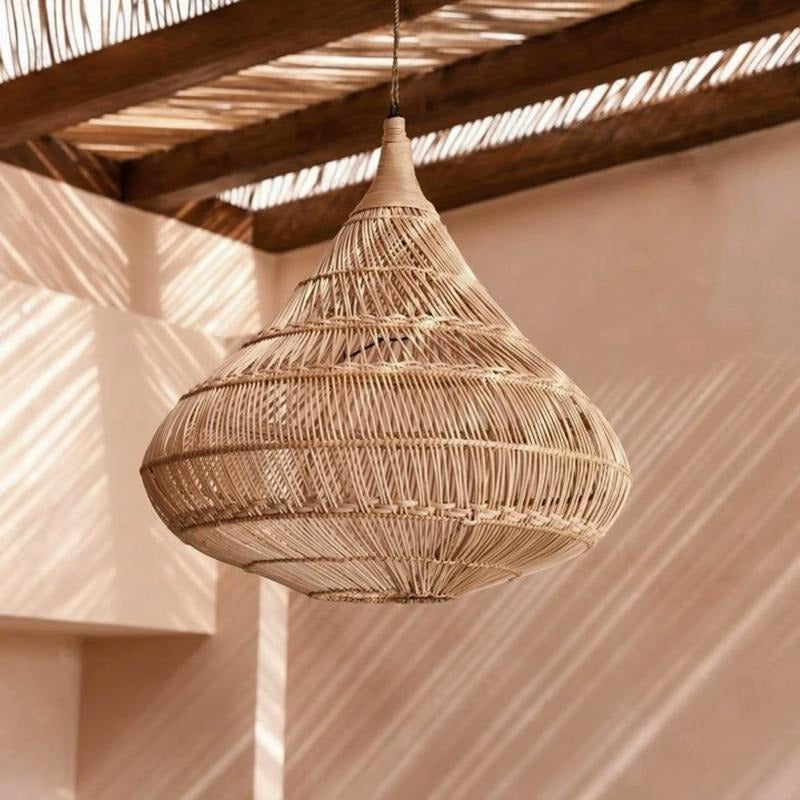 Elegent Teardrop Rattan Pendant  Lamp