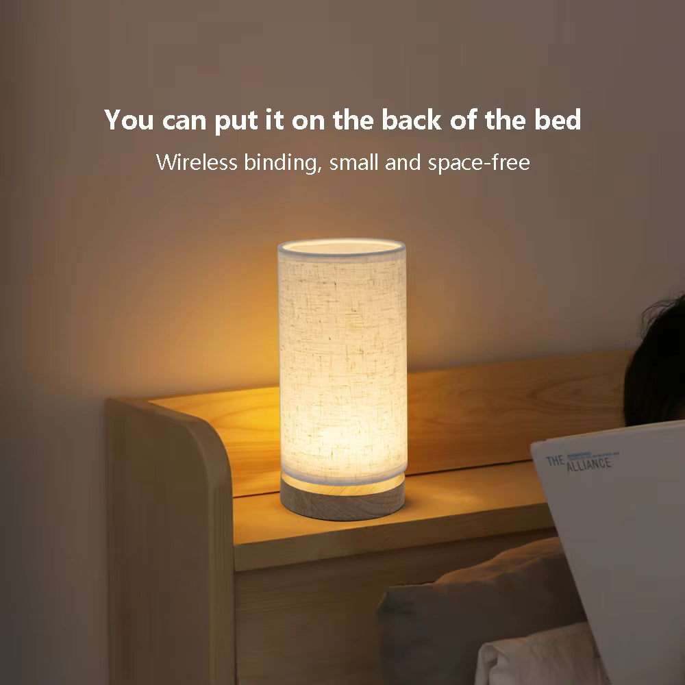 Bedroom Nightstand Lamp in Jute Fabric for Peaceful and Cozy Sleeping Spaces