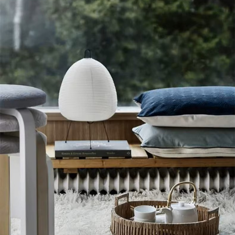 Bedroom Nightstand Rice Paper Lamp Providing Soft Diffused Sleep Illumination