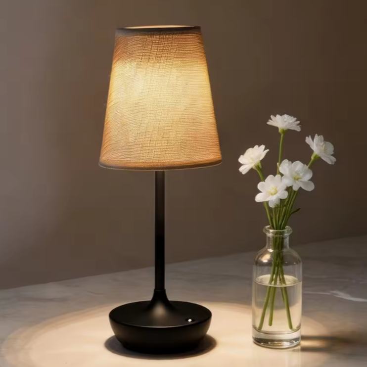 Cozy Reading Corner Wireless Lamp exuding Quiet Luxury Aesthetic and Soft Glow