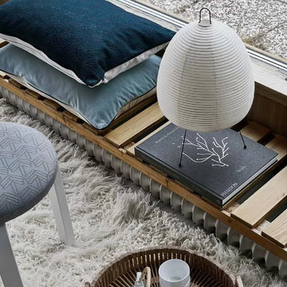 Cozy Reading Nook Rice Paper Accent Lamp casting Warm and Gentle Light