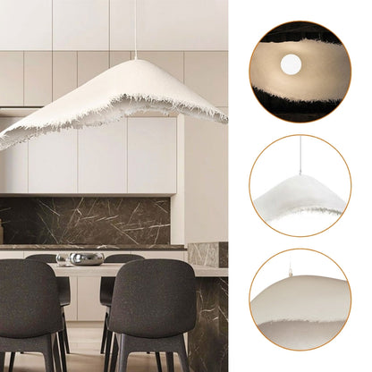 Custom modern interior pendant light with fabric texture