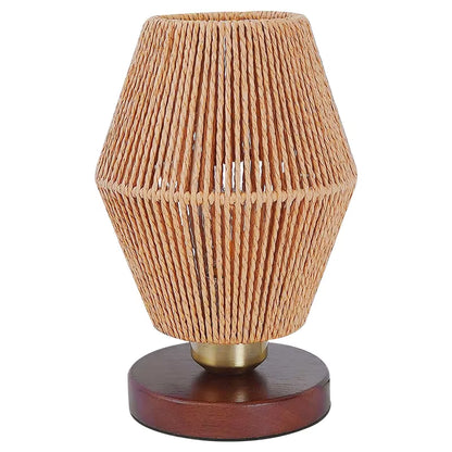 Entryway Console Jute Rope Accent Lamp offering a Welcoming Glow in Foyers