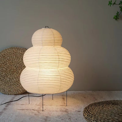 Home Office Gourd Paper Desk Light adding Inspiring Minimalist Elegance to Workspaces