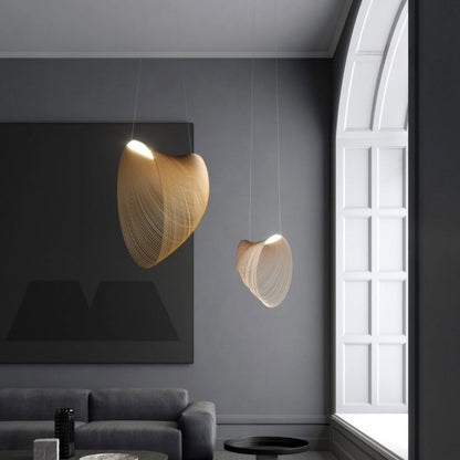 Stunning artistic spiral LED pendant fixture for modern home interiors