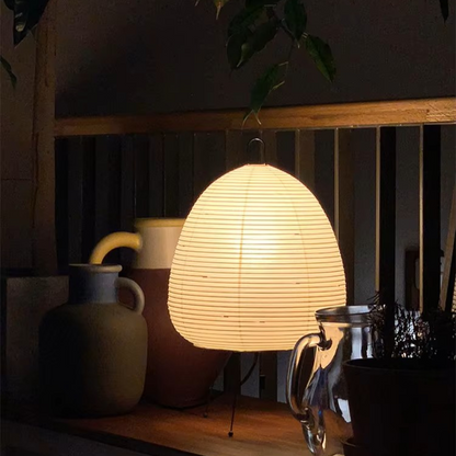 Japandi Aesthetic Washi Paper Desk Light combining Warmth and Clean Lines