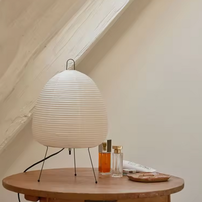 Living Room Credenza Washi Paper Light acting as a Sculptural Decorative Centerpiece