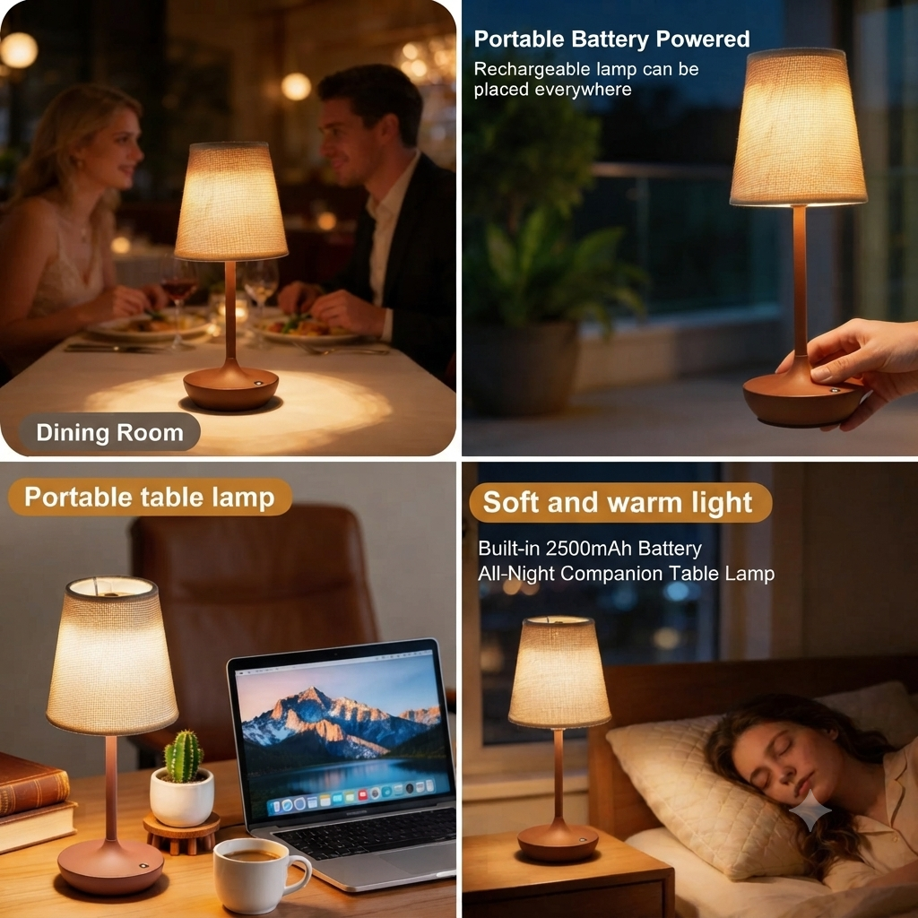 Minimalist Lighting Scandinavian Style Cordless Lamp for Clean Interior Design