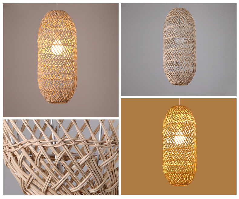 Natural material pendant light providing calm and focused light for a home office