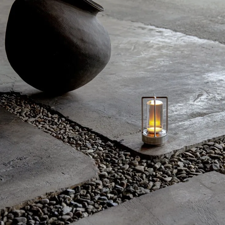 Outdoor Patio Aluminum and Crystal Portable Light for Alfresco Dining and Evening Relaxation