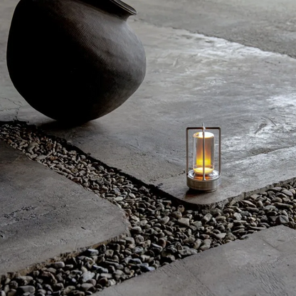 Outdoor Patio Aluminum and Crystal Portable Light for Alfresco Dining and Evening Relaxation