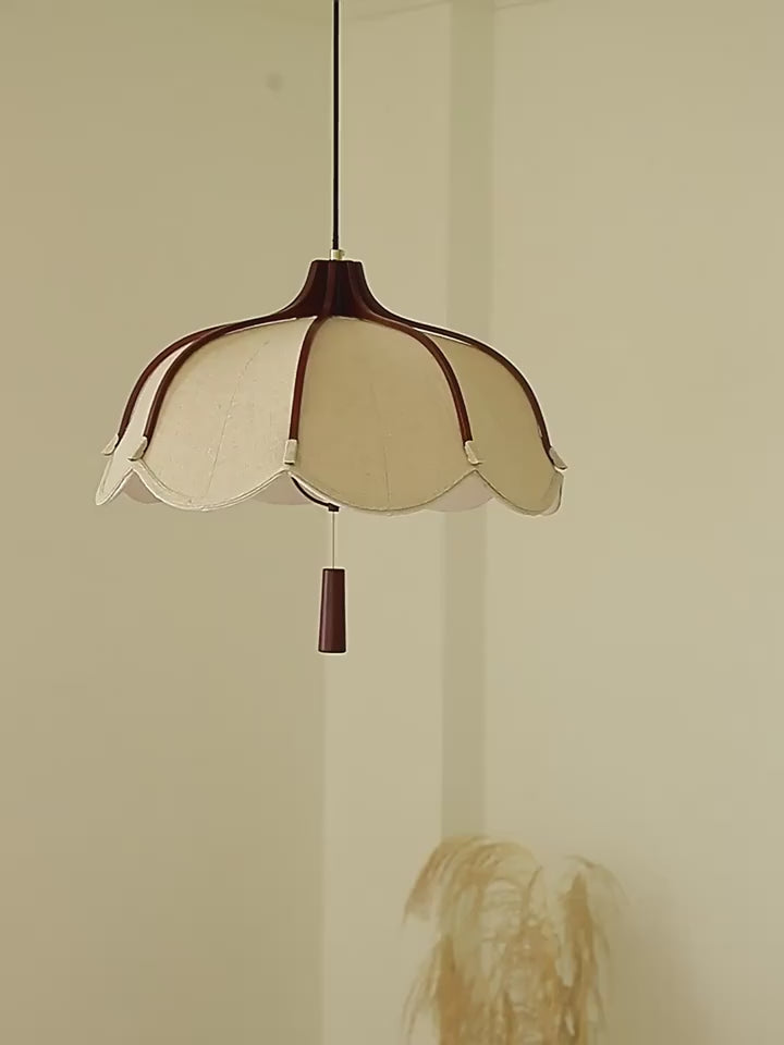 Accent lamp Nordic featuring Wood Mix Cloth designed for Cozy home interior