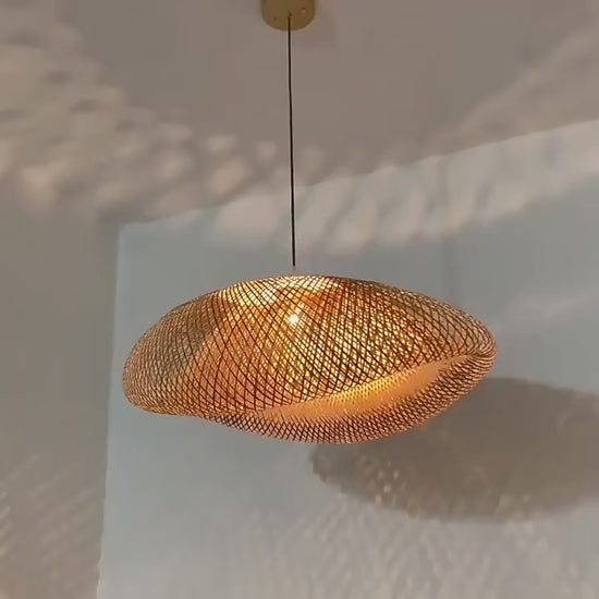 Premium natural bamboo hanging lamp for home decor
