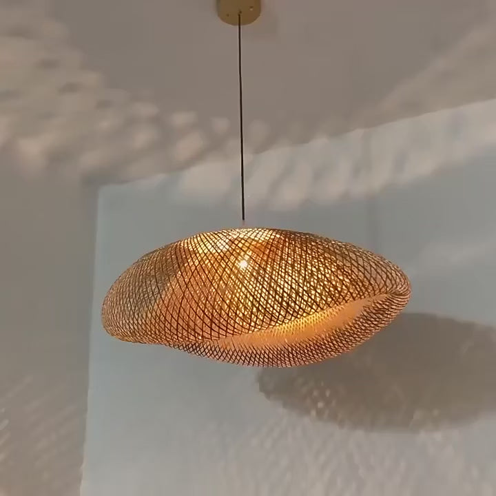Premium natural bamboo hanging lamp for home decor