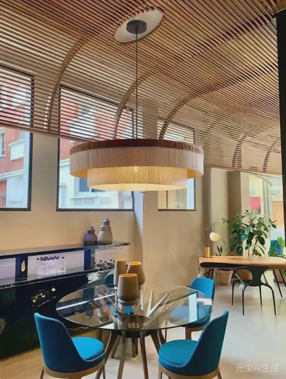 Pendant light Handmade Eco-friendly Raffia Living room