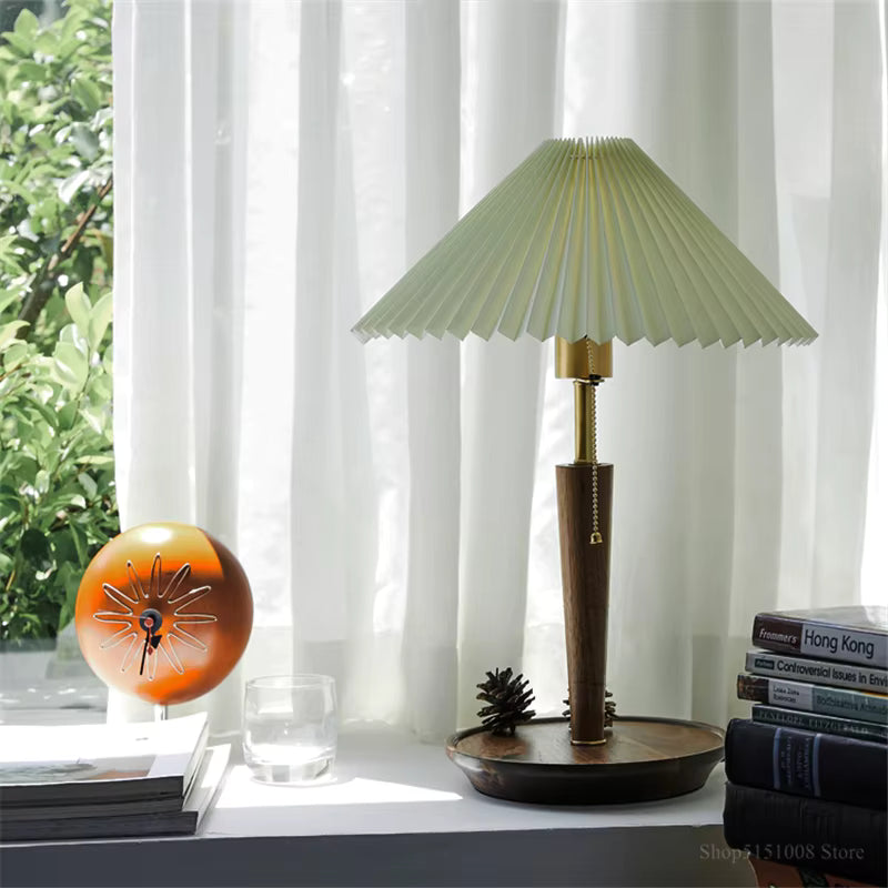 Quiet Luxury Lighting Pleated Fabric Table Lamp designed for a Cozy Home atmosphere