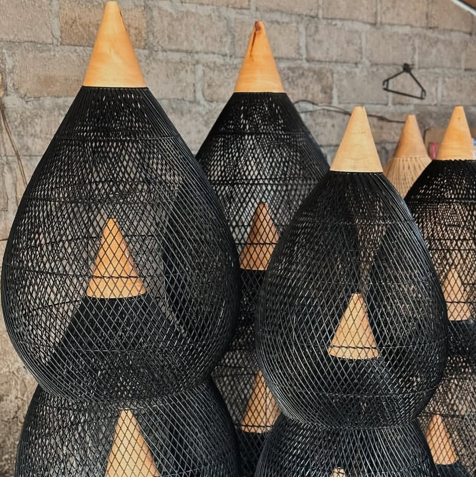 Handwoven Rattan Pendant Light – Nordic Japandi Hanging Lamp | ArtisticLand