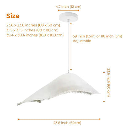 Statement organic design pendant light for bedroom decor
