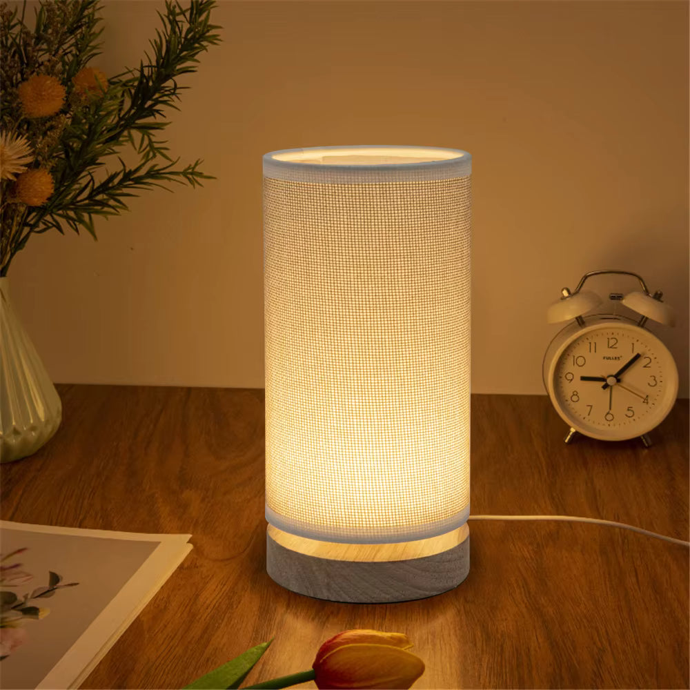 Study Desk Task Lighting Jute Fabric Table Lamp for Focused and Stylish Studying