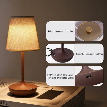 Study Desk Task Lighting Wireless Rechargeable Lamp for Focused Studying