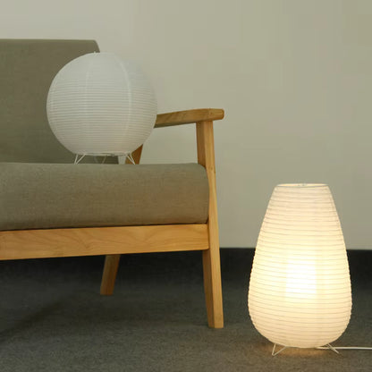 Wabi Sabi Organic Conical Paper Desk Lamp celebrating Imperfect Natural Beauty