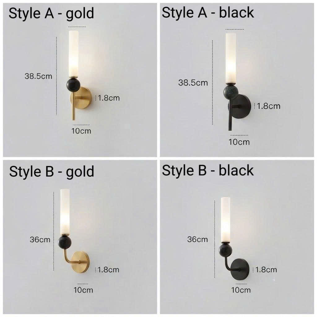 Cozy home style copper and acrylic wall lamp creating a warm, deeply relaxing atmosphere in a plush lounge.